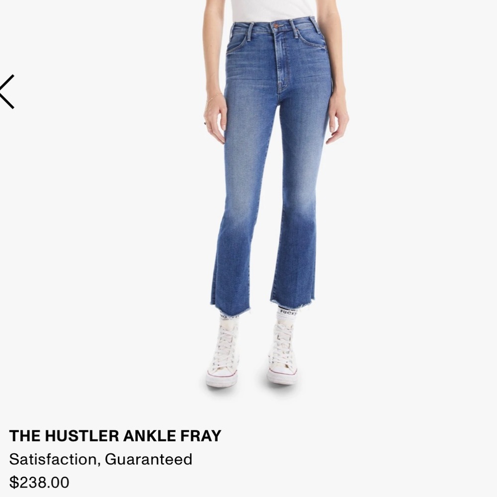 MOTHER denim Hustler Ankle Fray in Satisfaction, Guaranteed